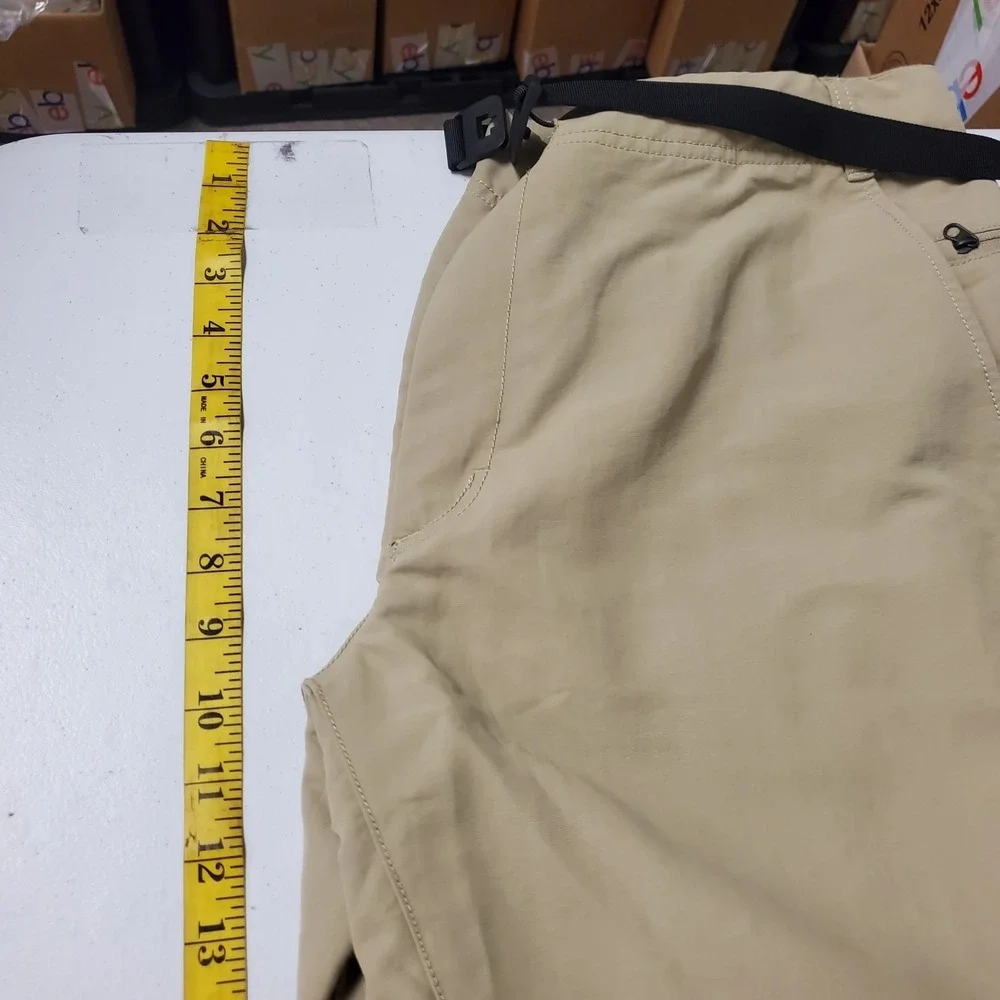 North Face Mens Convertible Nylon Pants Size 36X30 Khaki Outdoors Hiking Utility